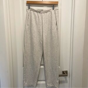 Eileen Fisher Soft Grey Terry Pants sz M